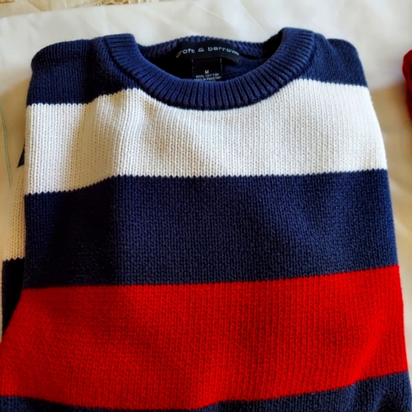Croft & Barrow Sweater Pullover Long Sleeve Red/White/Navy Stripes Size M - Picture 4 of 9
